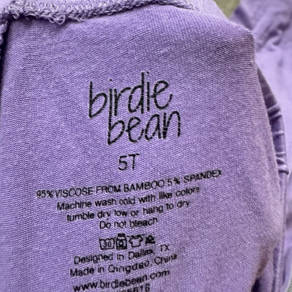 Birdie Bean Bamboo Leggings Purple Size 5T Girls - Picture 4 of 4